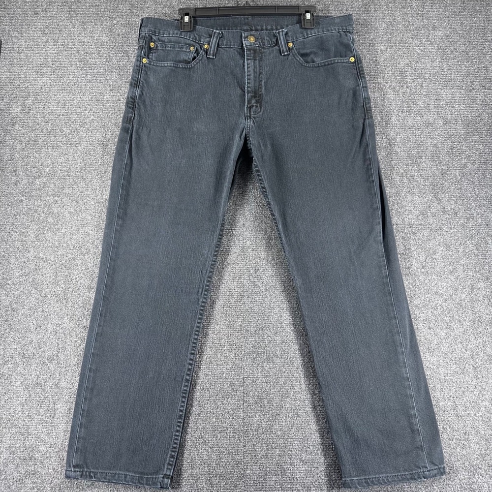 Levi's 511 Skinny Jeans Mens 36x30 Black Faded Denim Slim Fit Pants